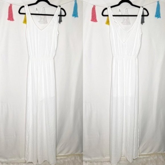 NWOT Show Me Your Mumu Kendall Maxi Dress in Wedding Cake Chiffon Size Small - Picture 3 of 11